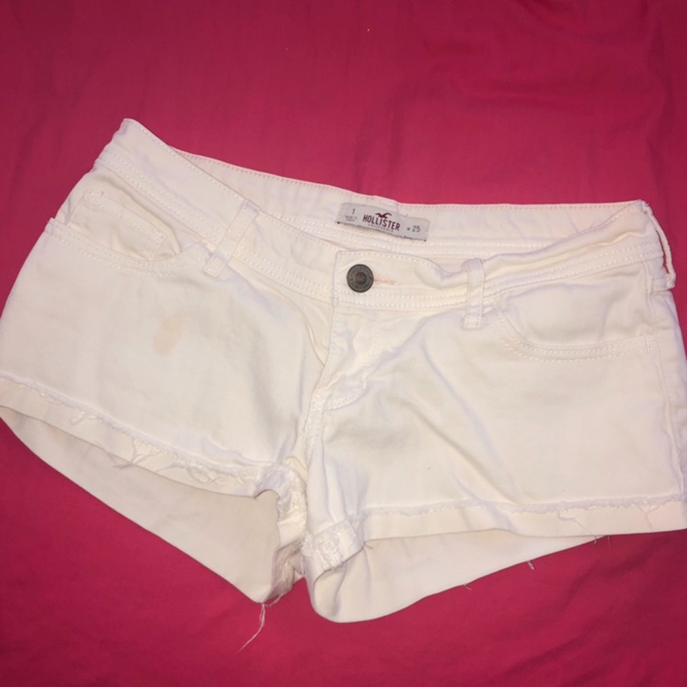 White denim shorts